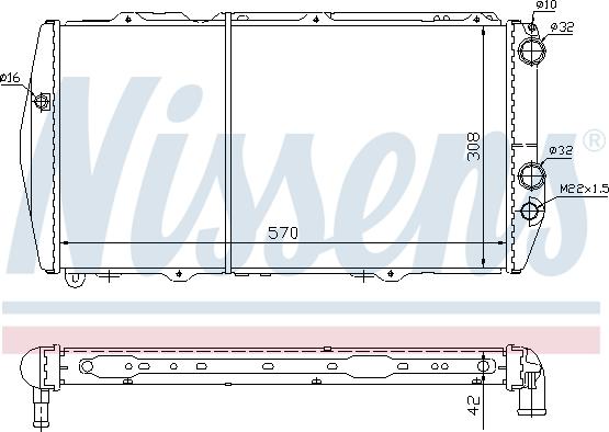 Nissens 690076 - Radiator, engine cooling autospares.lv