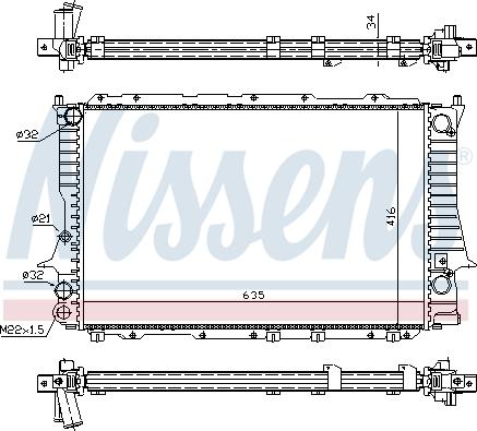Nissens 60457 - Radiator, engine cooling autospares.lv