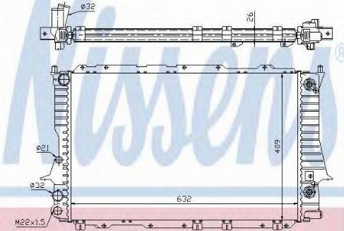 Nissens 60477A - Radiator, engine cooling autospares.lv