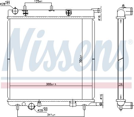 Nissens 606400 - Radiator, engine cooling autospares.lv