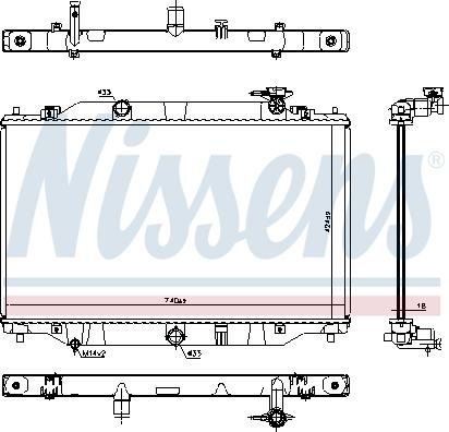 Nissens 606698 - Radiator, engine cooling autospares.lv