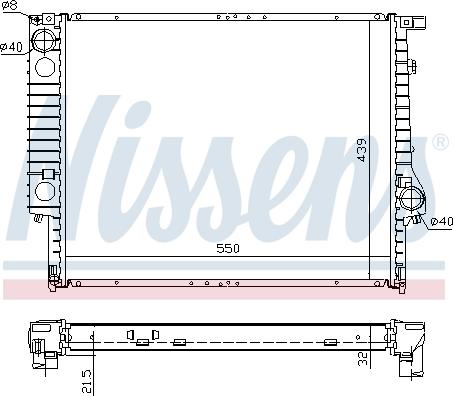 Nissens 60619A - Radiator, engine cooling autospares.lv