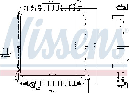 Nissens 606285 - Radiator, engine cooling autospares.lv