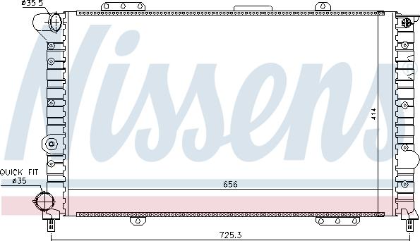 Nissens 690120 - Radiator, engine cooling autospares.lv