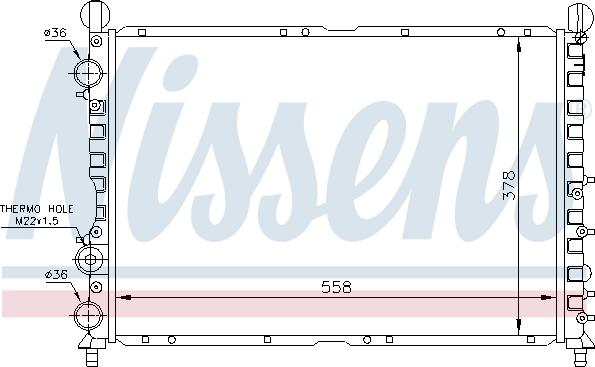 Nissens 693464 - Radiator, engine cooling autospares.lv