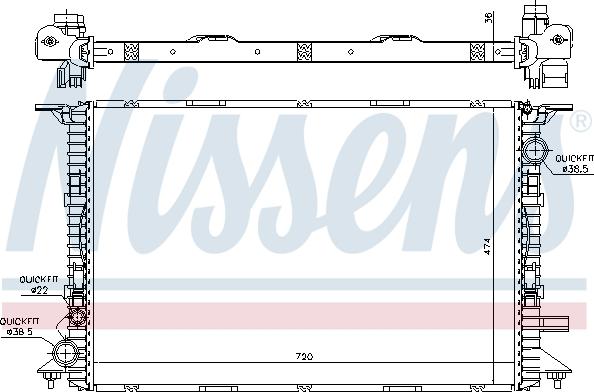 Nissens 60356 - Radiator, engine cooling autospares.lv