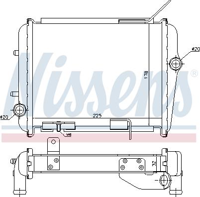 Nissens 60362 - Radiator, engine cooling autospares.lv