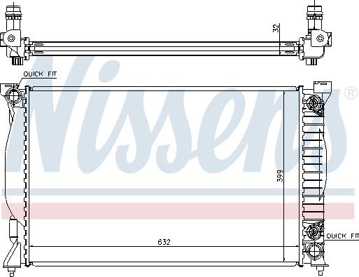 Nissens 60300A - Radiator, engine cooling autospares.lv