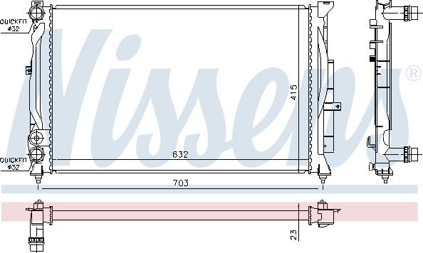 Nissens 699844 - Radiator, engine cooling autospares.lv