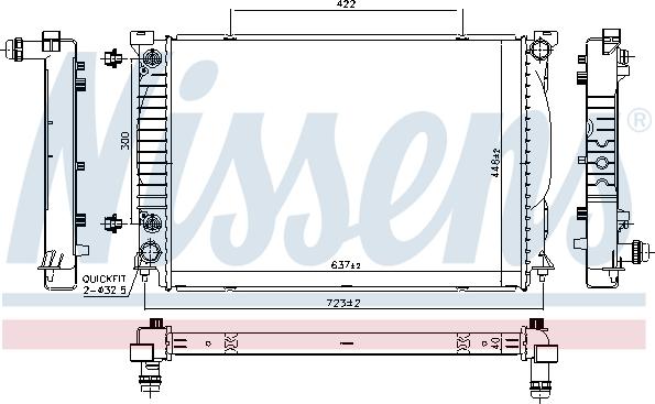 Nissens 60329 - Radiator, engine cooling autospares.lv