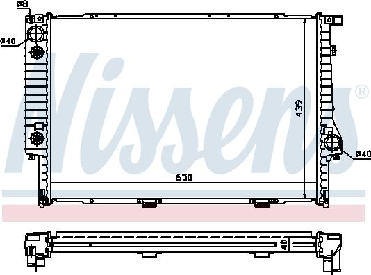 Nissens 60748A - Radiator, engine cooling autospares.lv