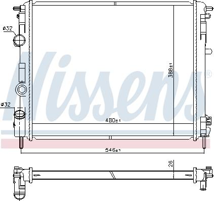 Nissens 607085 - Radiator, engine cooling autospares.lv