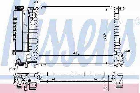 Nissens 60735 - Radiator, engine cooling autospares.lv