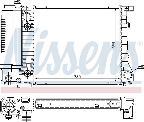 Nissens 60731A - Radiator, engine cooling autospares.lv