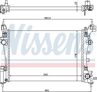 Nissens 695945 - Radiator, engine cooling autospares.lv