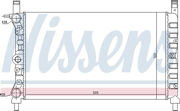 Nissens 693758 - Radiator, engine cooling autospares.lv