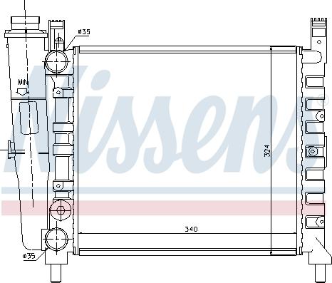 Nissens 690774 - Radiator, engine cooling autospares.lv