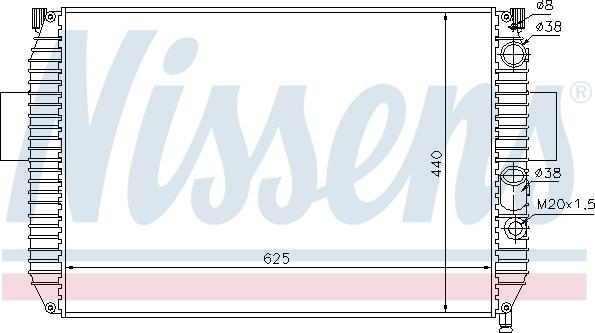 Nissens 695537 - Radiator, engine cooling autospares.lv