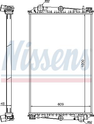 Nissens 614460 - Radiator, engine cooling autospares.lv