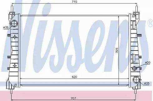 Nissens 61694 - Radiator, engine cooling autospares.lv