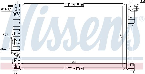 Nissens 616671 - Radiator, engine cooling autospares.lv