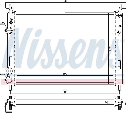 Nissens 691154 - Radiator, engine cooling autospares.lv