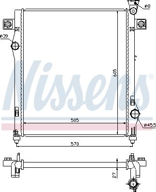 Nissens 61030 - Radiator, engine cooling autospares.lv