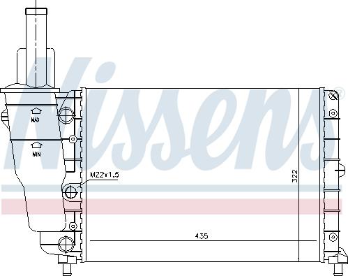 Nissens 690031 - Radiator, engine cooling autospares.lv