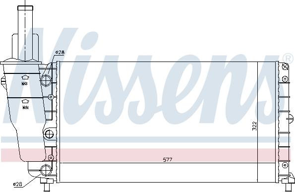 Nissens 698778 - Radiator, engine cooling autospares.lv