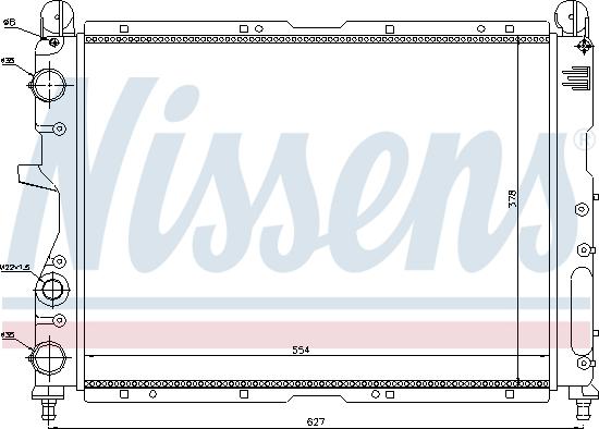 Nissens 61869 - Radiator, engine cooling autospares.lv