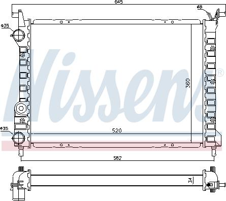 Nissens 694962 - Radiator, engine cooling autospares.lv