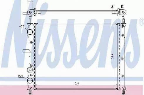 Nissens 61806A - Radiator, engine cooling autospares.lv