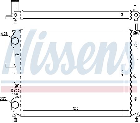 Nissens 61806 - Radiator, engine cooling autospares.lv