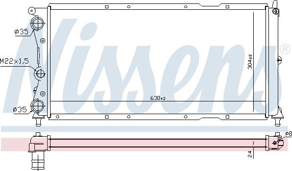 Nissens 692019 - Radiator, engine cooling autospares.lv