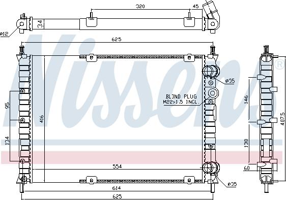 Nissens 691060 - Radiator, engine cooling autospares.lv