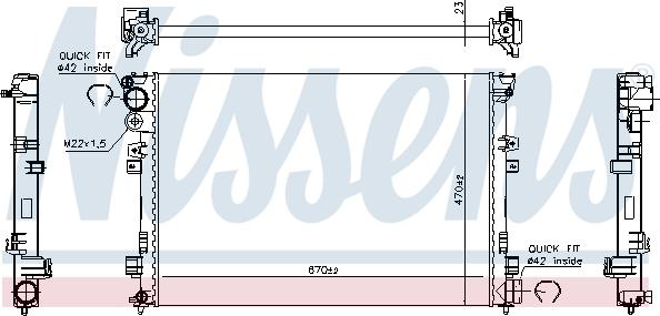 Nissens 695079 - Radiator, engine cooling autospares.lv