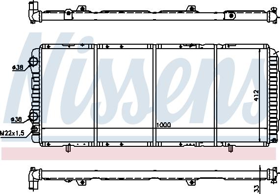 Nissens 61393 - Radiator, engine cooling autospares.lv