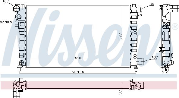 Nissens 690324 - Radiator, engine cooling autospares.lv