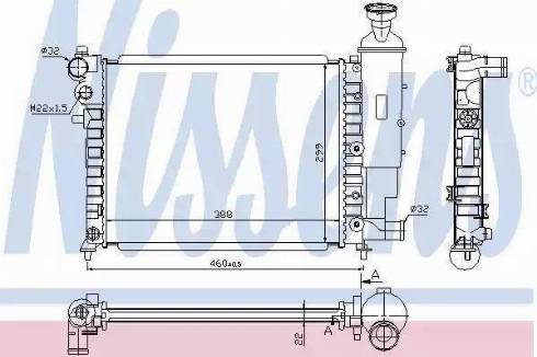 Nissens 61358A - Radiator, engine cooling autospares.lv