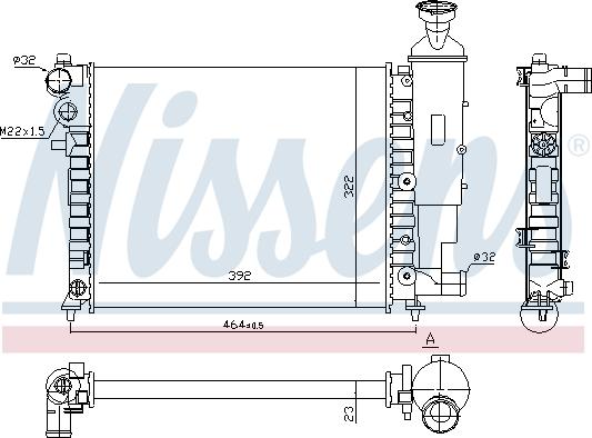 Nissens 690963 - Radiator, engine cooling autospares.lv