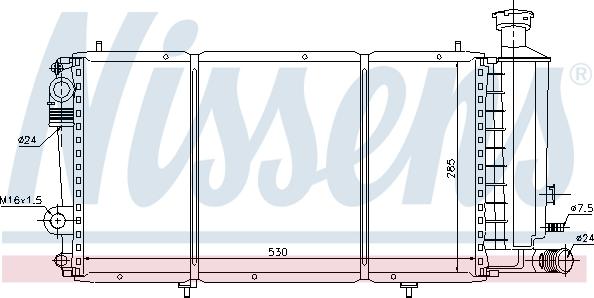 Nissens 691931 - Radiator, engine cooling autospares.lv