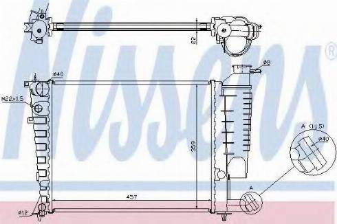 Nissens 61367A - Radiator, engine cooling autospares.lv