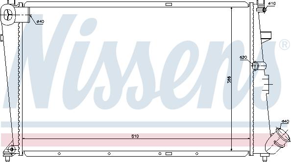 Nissens 61304 - Radiator, engine cooling autospares.lv