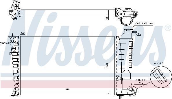 Nissens 61318A - Radiator, engine cooling autospares.lv