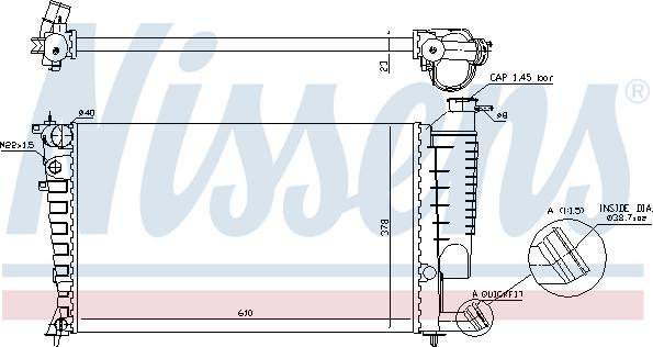 Nissens 690334 - Radiator, engine cooling autospares.lv