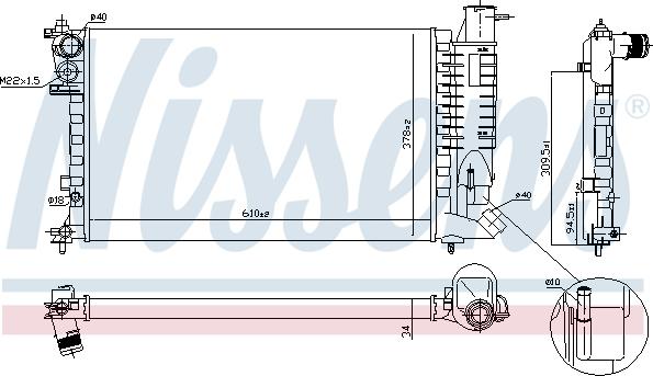 Nissens 690775 - Radiator, engine cooling autospares.lv