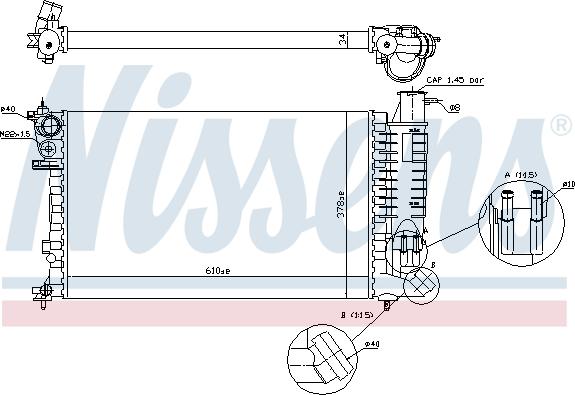 Nissens 690667 - Radiator, engine cooling autospares.lv