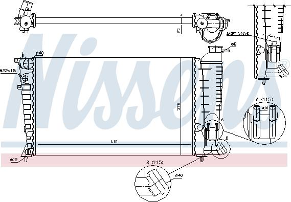 Nissens 690733 - Radiator, engine cooling autospares.lv