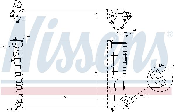 Nissens 699742 - Radiator, engine cooling autospares.lv