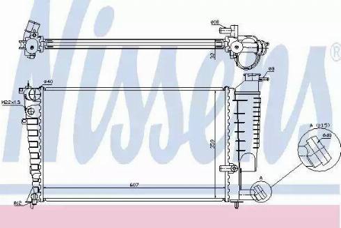 Nissens 61332A - Radiator, engine cooling autospares.lv